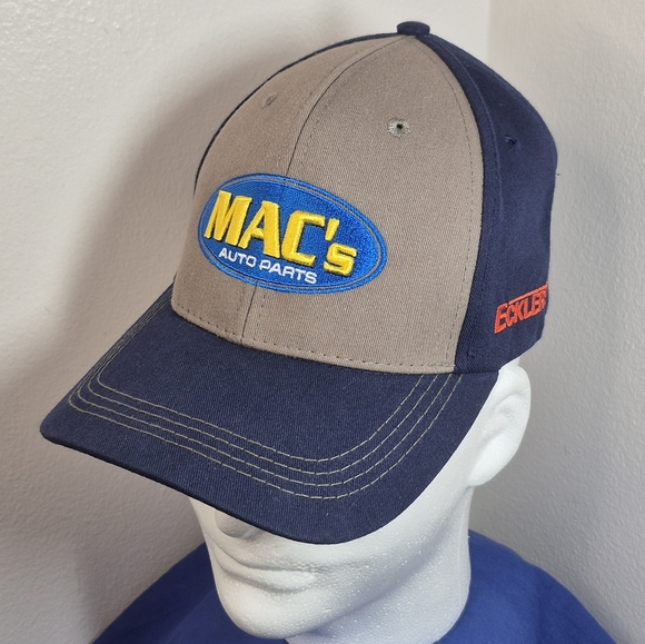 Mac's Auto Parts Eckler's Embroidered Logo Adjustable Baseball Cap NWOT - Picture 2 of 11